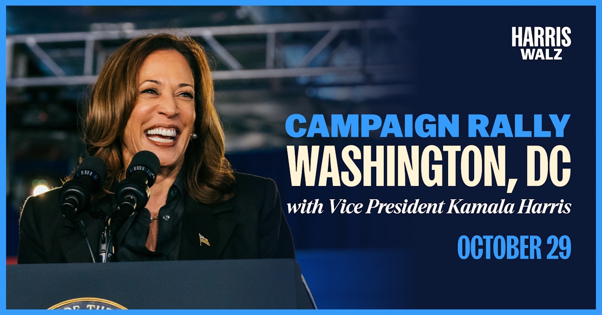 Campaign Rally in Washington, DC with Vice President Kamala Harris ...